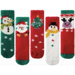 Tavaleu Fuzzy Socks for Women, Cozy Socks Women Warm Fluffy Winter Slipper Christmas Sock for Womens Home Sleeping Sock in Kuwait
