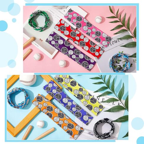 Volleyball and Soccer Headbands Set - 10 Pieces Team Headbands for Girls, Teens, Women, Adults, and Kids (Volleyball Pattern) in Saudi Arabia