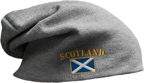 Speedy Pros Slouchy Beanie for Men Scotland Flag Embroidery Winter Hats Women Skull Cap in Saudi Arabia
