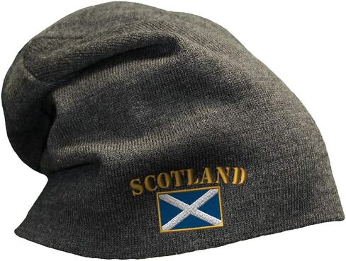 Speedy Pros Slouchy Beanie for Men Scotland Flag Embroidery Winter Hats Women Skull Cap in Saudi Arabia