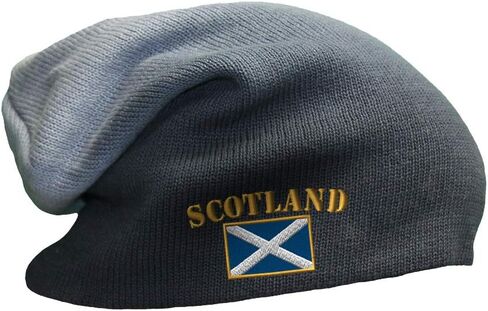 Speedy Pros Slouchy Beanie for Men Scotland Flag Embroidery Winter Hats Women Skull Cap in Saudi Arabia