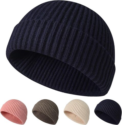 Fisherman Beanie for Men Women, Unisex Skullcap Trawler Short Knit Beanie Swag Hat Warm Winter Hat in Saudi Arabia
