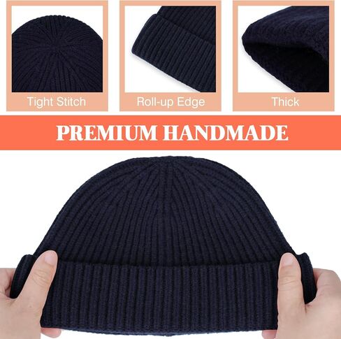 Fisherman Beanie for Men Women, Unisex Skullcap Trawler Short Knit Beanie Swag Hat Warm Winter Hat in Saudi Arabia