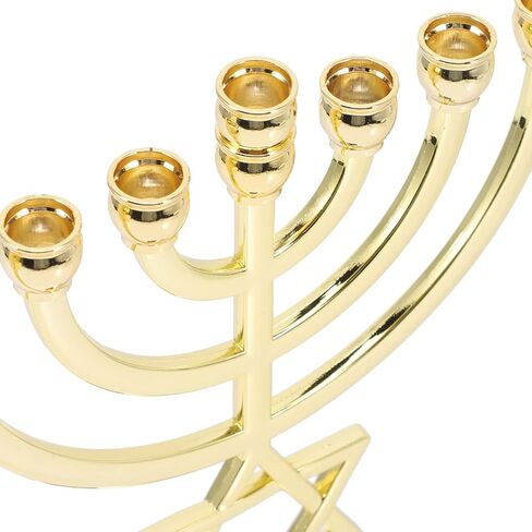 حامل شموع القدس الذهبي حامل شموع مينورا 7 فروع يهودية تقليدية يهودية شمعدان شمعدان حامل لديكور المنزل الديني الروحي in Kuwait