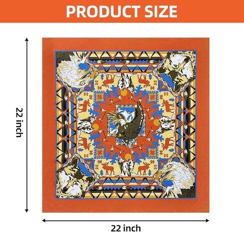 باندانا غربية للرجال والرجال، مقاس 55.88 سم × 55.88 سم، باندانا قطنية للنساء من الإكسسوارات الغربية، مجموعة من 6 قطع in Kuwait