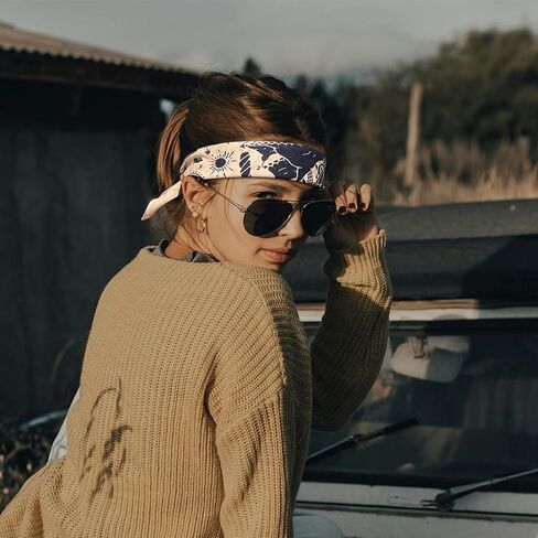 باندانا غربية للرجال والرجال، مقاس 55.88 سم × 55.88 سم، باندانا قطنية للنساء من الإكسسوارات الغربية، مجموعة من 6 قطع in Kuwait