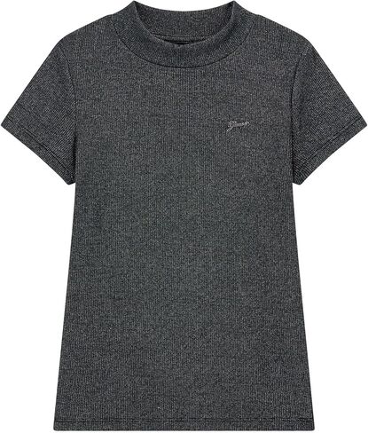 Guess Girls' Short Sleeve Rib Lurex T-Shirt in Saudi Arabia