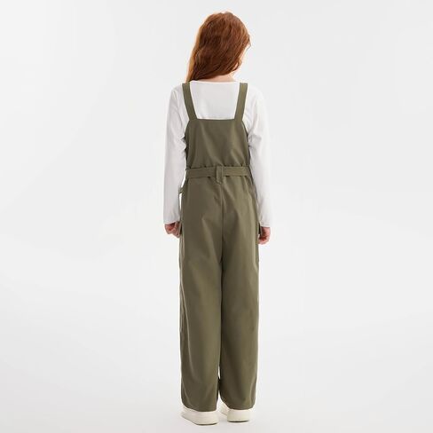 Girls Long Sleeve Top and Cargo Jumpsuit Set Casual Long Pants with Pockets 2 Pieces Outfits in Kuwait