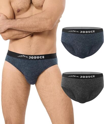 JODUCE 2 Pack Mens Merino Wool Underwear, Breathable Wool Underwear for Men, Comfortable Soft Loose Moisture Wicking Briefs in Saudi Arabia