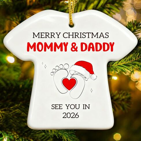 SICOHOME Babys First Christmas Ornament 2025 - My Very First Christmas Picture Frame Ornament Acrylic Newborn Baby 1st Christmas Ornament Photo Frame Girl Boy for Son Daughter Grandson Granddaughter in Saudi Arabia