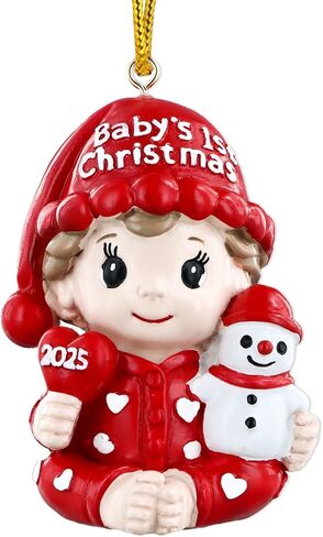 SICOHOME Babys First Christmas Ornament 2025 - My Very First Christmas Picture Frame Ornament Acrylic Newborn Baby 1st Christmas Ornament Photo Frame Girl Boy for Son Daughter Grandson Granddaughter in Saudi Arabia