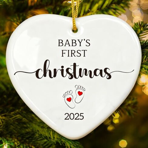 SICOHOME Babys First Christmas Ornament 2025 - My Very First Christmas Picture Frame Ornament Acrylic Newborn Baby 1st Christmas Ornament Photo Frame Girl Boy for Son Daughter Grandson Granddaughter in Saudi Arabia