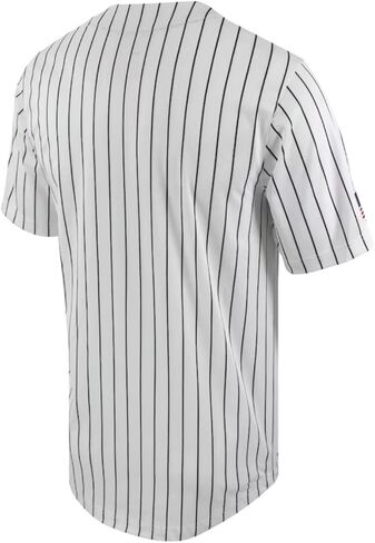 قميص بيسبول Army Black Knights Pinstripe بأزرار كاملة للرجال من Nike - أبيض/أسود in Kuwait