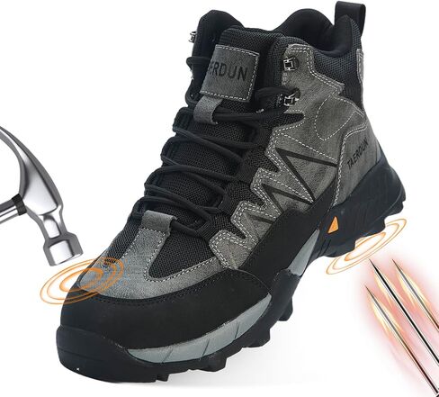 Steel Toe Work Boots for Men Safety Boots for Men with Slip Resistant, Comfortable Work Shoes for Construction, Industrial, and Outdoor Use，Botas DeTrabajo Para Hombre，T423 ﻿ in Saudi Arabia