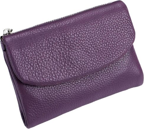 Unisex Pebble Leather Wallet, 5.3In Short Genuine Leather Coin Card Holder, Unisex Clutch Bags, Can Hold Coins, Id Cards in Saudi Arabia
