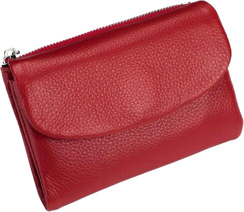 Unisex Pebble Leather Wallet, 5.3In Short Genuine Leather Coin Card Holder, Unisex Clutch Bags, Can Hold Coins, Id Cards in Saudi Arabia