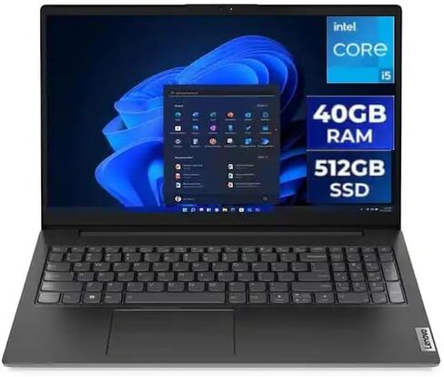 Lenovo V-Series V15 Business Laptop, 15.6" FHD Display, AMD Ryzen 7 7730U, 40GB RAM, 2TB SSD, Numeric Keypad, HDMI, RJ45, Webcam, Wi-Fi, Windows 11 Pro, Black in Saudi Arabia