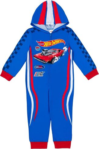 Hot Wheels Zip Up Hooded Coverall Toddler to Big Kid Sizes (3T - 10-12) in Saudi Arabia