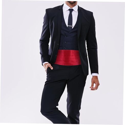 إكسسوارات سهرة رسمية من الساتان حزام خصر للرجال حزام ملابس رجالي من Cummerbund حزام سهرة للحفلات من أجل in Kuwait