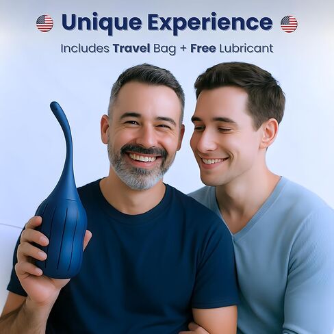 الحقن الشرجية الشرجية للرجال والنساء ✮ضمان مدى الحياة✮ لمبة حقنة شرجية من السيليكون، حقن شرجية مضادة للتدفق العكسي لتنظيف القولون مع فوهة قابلة للانحناء - مجموعة Enama قابلة لإعادة الاستخدام بوزن 10.5 أونصة للرجال والنساء مع مزلق وحقيبة in Kuwait