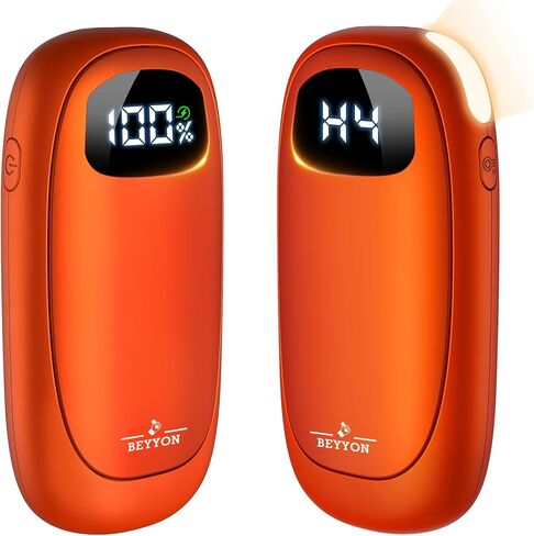 Hand Warmers Rechargeable-Electric Hand Warmers, Max 16 Hrs Warmth Up to 127℉, LED Display & Flashlight, Dual-Side Heating Portable Heater for Golf Hunting Camping for Men Women in Kuwait