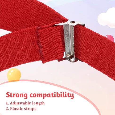 مجموعة واحدة من الحمالات الحمراء وربطة عنق للأطفال، حمالات أطفال حمراء قابلة للتعديل، مجموعة ربطات عنق للأطفال للأولاد والبنات، إكسسوارات الملابس، لحفلات أعياد الميلاد، والأداء الرسمي، وإكسسوارات الكريسماس in Kuwait