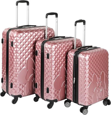 Bioworld Minnie Mouse Classic Peek-a-Boo Minnie 3-Piece Rolling Luggage Set in Saudi Arabia