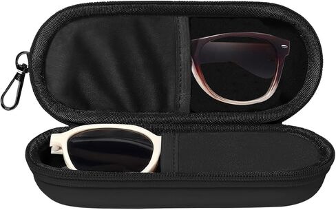 حافظة نظارات مزدوجة من البولي يوريثان بهيكل صلب متعدد صندوق تخزين النظارات مقاوم للصدمات ومحمول للسفر نظارات شمسية مزدوجة منظم النظارات للرجال والنساء in Kuwait