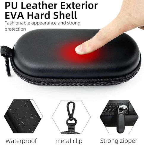 حافظة نظارات مزدوجة من البولي يوريثان بهيكل صلب متعدد صندوق تخزين النظارات مقاوم للصدمات ومحمول للسفر نظارات شمسية مزدوجة منظم النظارات للرجال والنساء in Kuwait