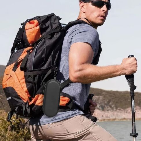 حافظة نظارات مزدوجة من البولي يوريثان بهيكل صلب متعدد صندوق تخزين النظارات مقاوم للصدمات ومحمول للسفر نظارات شمسية مزدوجة منظم النظارات للرجال والنساء in Kuwait