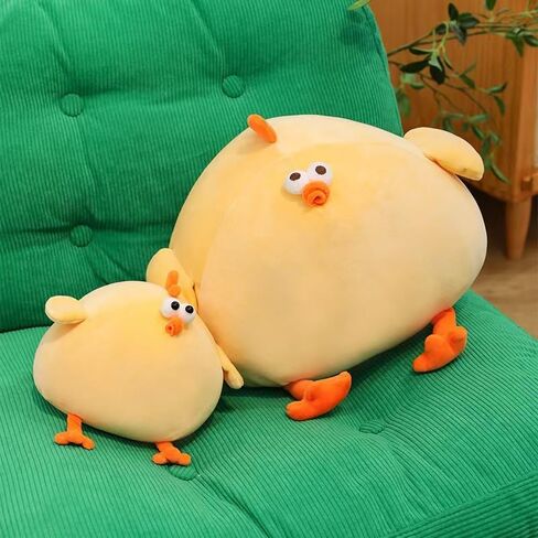لعبة الدجاج الأصفر الفخمة ، الدجاج الدهون الباهت الحيوانات الناعمة الناعمة الدجاجة عيد ميلاد وسادة أفخم للأطفال (8.6 بوصة) in Kuwait