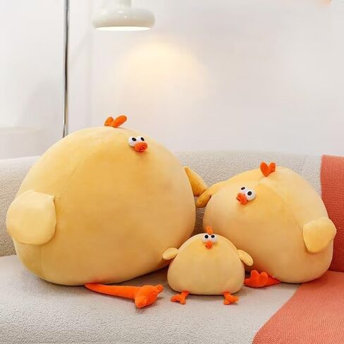 لعبة الدجاج الأصفر الفخمة ، الدجاج الدهون الباهت الحيوانات الناعمة الناعمة الدجاجة عيد ميلاد وسادة أفخم للأطفال (8.6 بوصة) in Kuwait