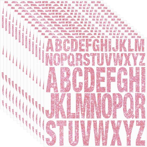 15 Sheets Letter Stickers 780 Pcs Glitter Capital Letters Large Self-Adhesive Vinyl Alphabet Stickers Stick on Letters for Mailbox Water Bottles Bulletin Board Craft Decor(Red,1 Inch 2 Inch) in Kuwait