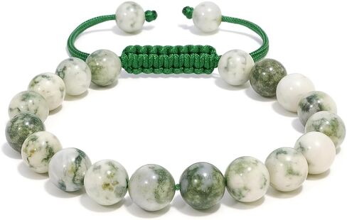 Bracelet – Healing Crystal Bracelet for Women, Men – Chic Gemstone Bracelet for Men and Women – 8mm Round Bead Bracelets for Spiritual Healing, Protection, Positive Energy in Saudi Arabia