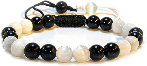 Bracelet – Healing Crystal Bracelet for Women, Men – Chic Gemstone Bracelet for Men and Women – 8mm Round Bead Bracelets for Spiritual Healing, Protection, Positive Energy in Saudi Arabia