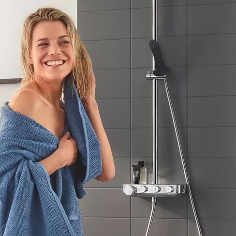 منظف ​​الدش السيليكون ذو 4 فتحات، نظام حقنة شرجية، فوهة دش مياه محمولة، مجموعة تنظيف مهبلية لشطف الشرج للرجال والنساء، أسود in Kuwait