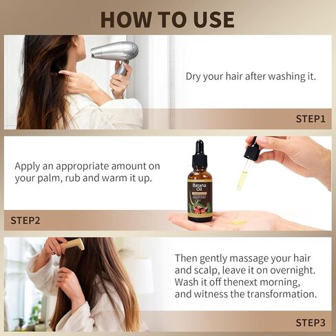 Batana & Rosemary Hair Growth Oil 2oz – Scalp Treatment & Strengthening for Growth & Loss, Thinning, Dry Scalp, Split Ends – Natural Hair Oil for Women & Men – Intensive Repair & Nourishing Formula in Saudi Arabia