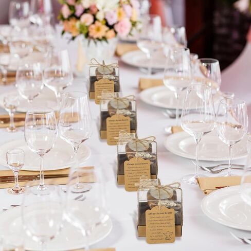 Nuanchu 24 Set Funeral Memorial Candles Holders Funeral Keepsakes Favors Memorial Candle Holders 2.4 x 2.4 Inches Celebration of Life Supplies Sympathy Gifts Service Grief Share Gifts in Saudi Arabia