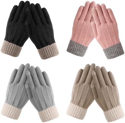 قفازات Tavaleu الشتوية للنساء، قفازات شاشة تعمل باللمس للنساء شتوي ناعم ودافئ مبطن، قفاز مرن للطقس البارد in Kuwait