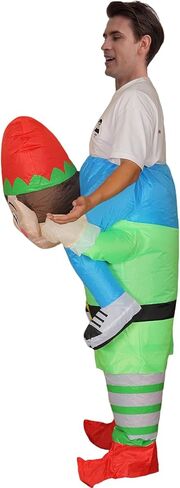 زي IHGYT HGYT Christmas Elf القابل للنفخ للبالغين - فستان فاخر مضحك لحفلات أعياد الميلاد in Kuwait