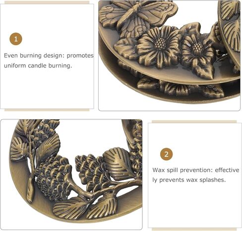 Cabilock 3pcs شمعة جرة غطاء توبر خمر المعادن استبدال Tealight ظلال الأكمام غطاء علوي بديل للاسترخاء سبا التأمل in Saudi Arabia