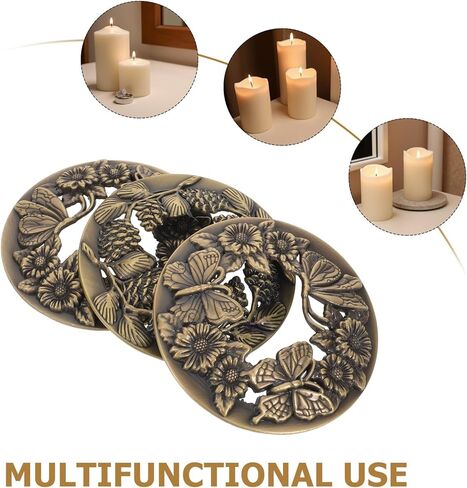 Cabilock 3pcs شمعة جرة غطاء توبر خمر المعادن استبدال Tealight ظلال الأكمام غطاء علوي بديل للاسترخاء سبا التأمل in Saudi Arabia