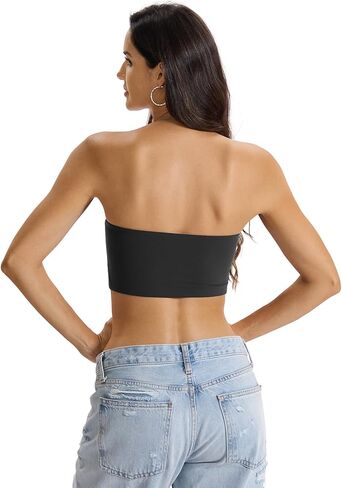 Womens Double Lined Tube Tops Crop Tank Top Non-Padded Strapless Bandeau Shirts Sexy Going Out Tops Summer 2026 in Saudi Arabia