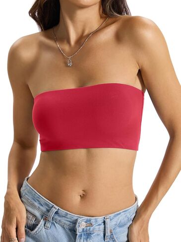 Womens Double Lined Tube Tops Crop Tank Top Non-Padded Strapless Bandeau Shirts Sexy Going Out Tops Summer 2026 in Saudi Arabia