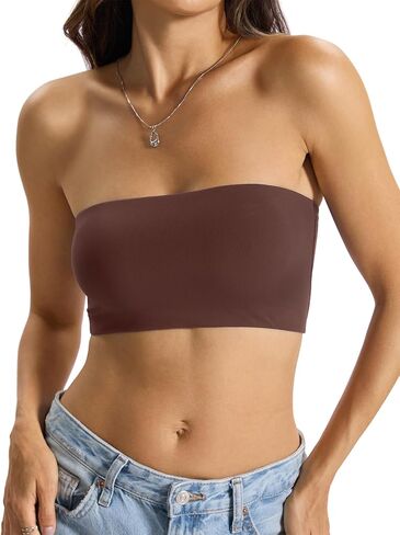 Womens Double Lined Tube Tops Crop Tank Top Non-Padded Strapless Bandeau Shirts Sexy Going Out Tops Summer 2026 in Saudi Arabia