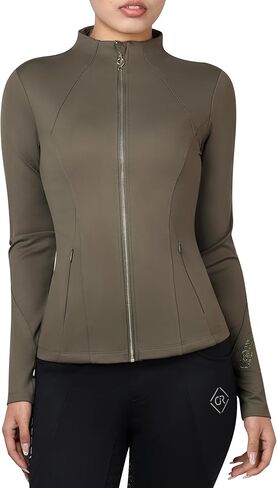 Thermal Horse Riding Jacket Long Sleeve Equestrian Shirts with Fleece Extra-Warmth Equestrian Shirts for Women in Saudi Arabia