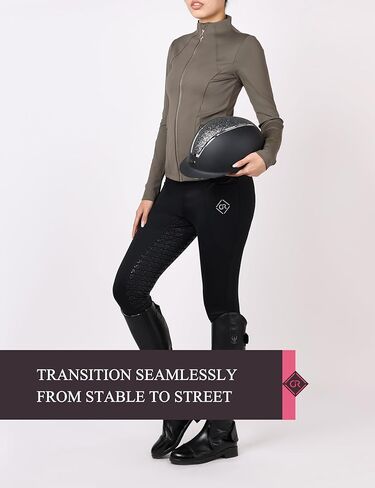 Thermal Horse Riding Jacket Long Sleeve Equestrian Shirts with Fleece Extra-Warmth Equestrian Shirts for Women in Saudi Arabia