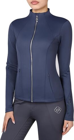 Thermal Horse Riding Jacket Long Sleeve Equestrian Shirts with Fleece Extra-Warmth Equestrian Shirts for Women in Saudi Arabia