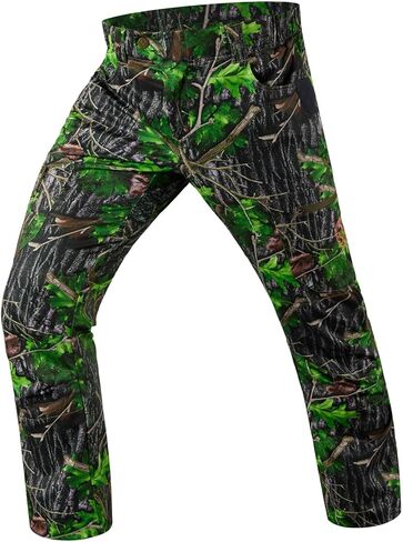 BASSDASH Men’s Lightweight Hunting Pants 4-Way Stretch Breathable Water Resistant for Turkey Early Season Spring Summer in Saudi Arabia
