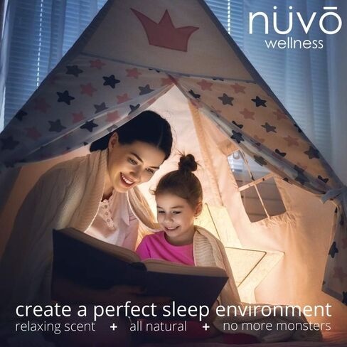NUVO WELLNESS Pillow Spray for Kids - Room, Linen & Deep Sleep Spray Made with Therapeutic Essential Oils - Lavender, Chamomile & Orange Blend - (3.3oz) in Saudi Arabia